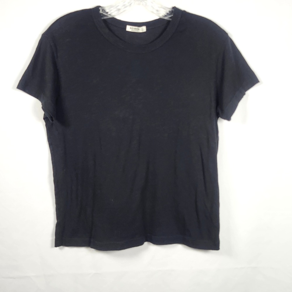 Buck Mason T -Shirt Mens Curved Hem 100% Cotton Black Size Small Minimalist